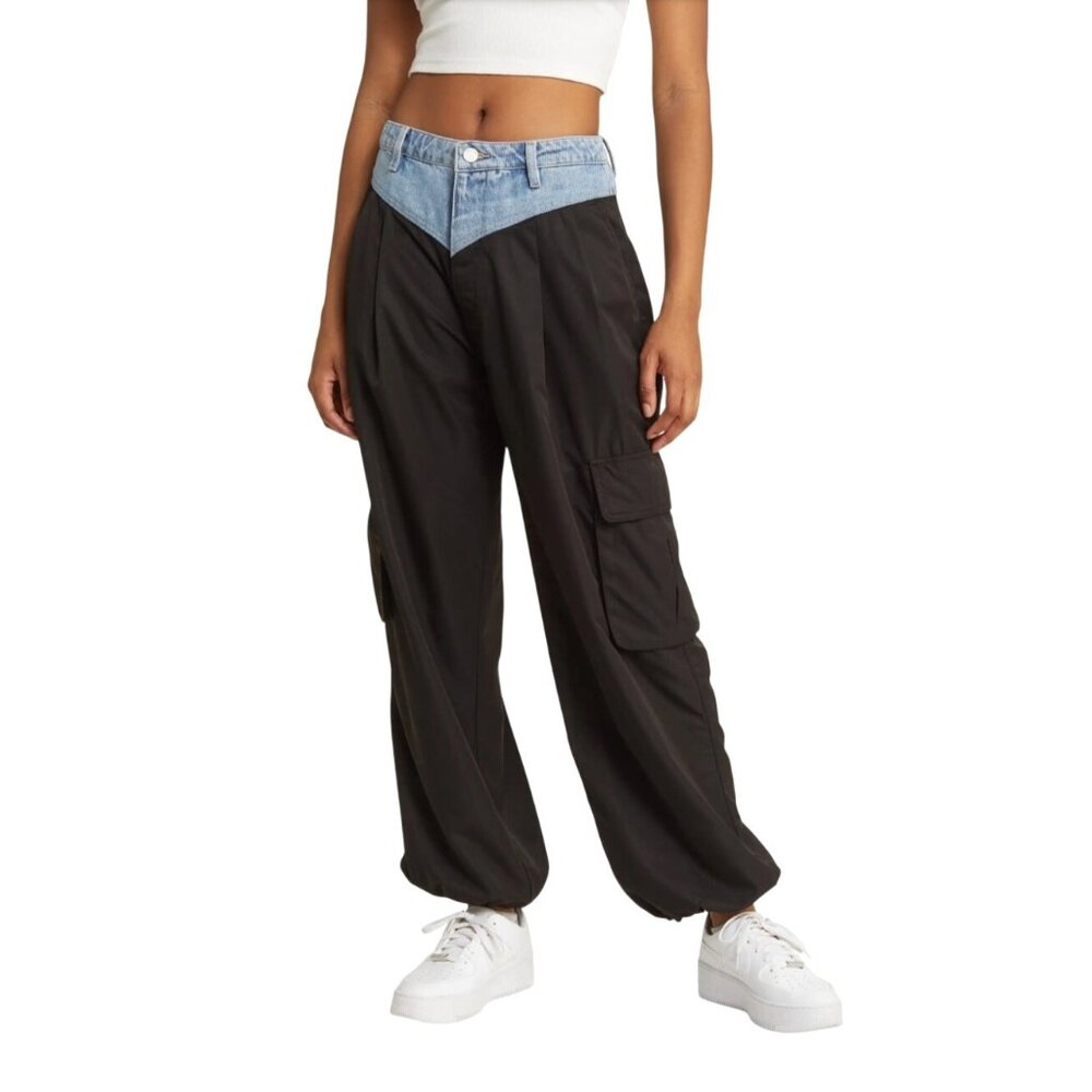 BLANKNYC By Anthropologie Cold Gem Trousers Womens Two-Tone Cargo Pants Size 31